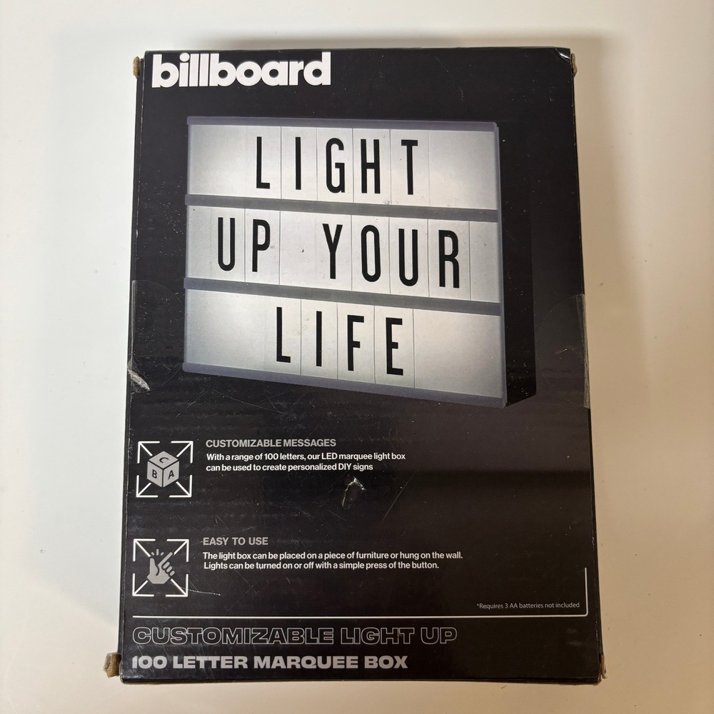 Billboard Customizable LED Marquee Light Box 100 Letters Numbers Sign - Picture 2 of 2
